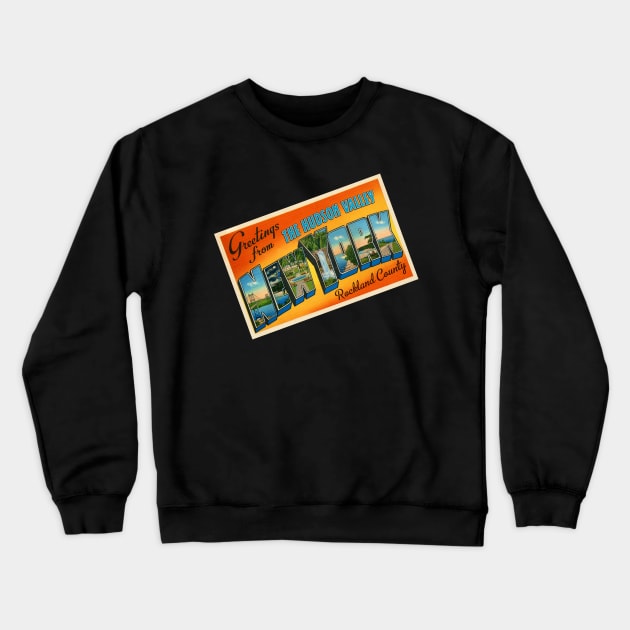 Greetings From Rockland County NY Crewneck Sweatshirt by MatchbookGraphics